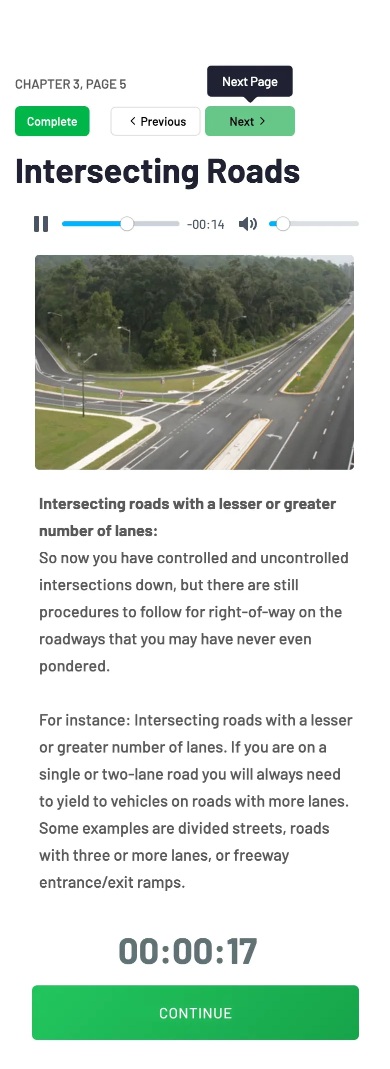 EZ Drive Online course lesson
